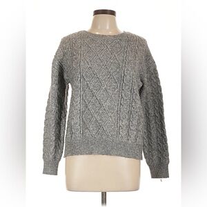 Kathy Ireland Gray Cable Knit Sweater